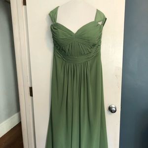 Bill Levkoff Clover Green bridesmaids dress
